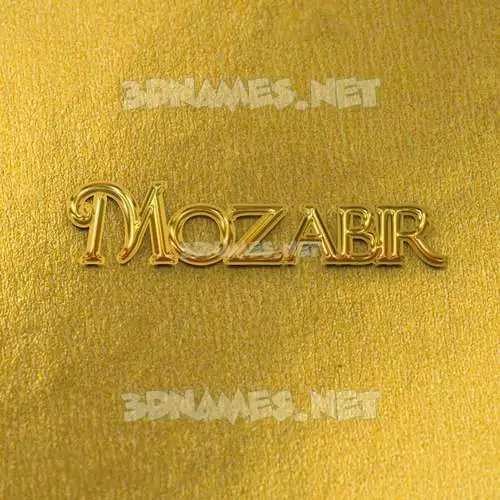 mozabir in All Gold style - 3D name wallpaper mozabir in All Gold style - 3D name wallpaper