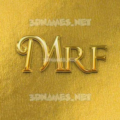 mrf in All Gold style - 3D name wallpaper mrf in All Gold style - 3D name wallpaper
