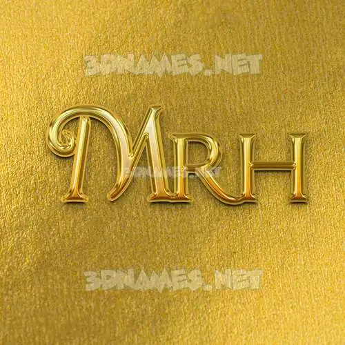 mrh in All Gold style - 3D name wallpaper mrh in All Gold style - 3D name wallpaper