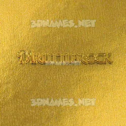 mrlittlerock in All Gold style - 3D name wallpaper