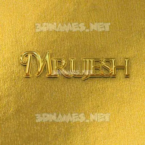 mrujesh in All Gold style - 3D name wallpaper mrujesh in All Gold style - 3D name wallpaper