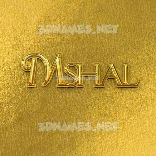 mshal in All Gold style - 3D name wallpaper mshal in All Gold style - 3D name wallpaper
