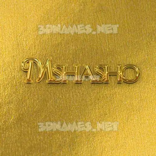 mshasho in All Gold style - 3D name wallpaper mshasho in All Gold style - 3D name wallpaper