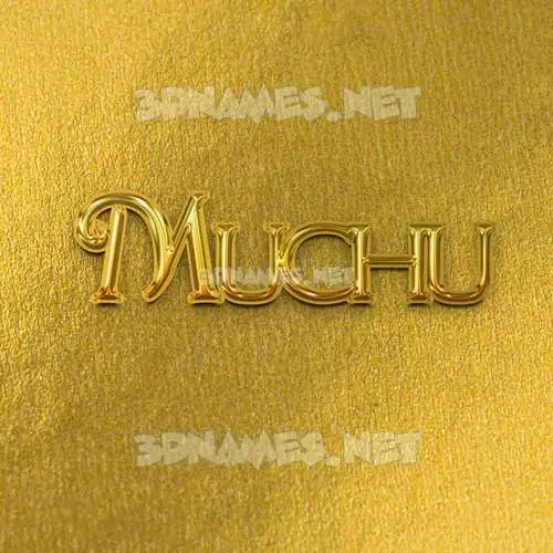 muchu in All Gold style - 3D name wallpaper muchu in All Gold style - 3D name wallpaper