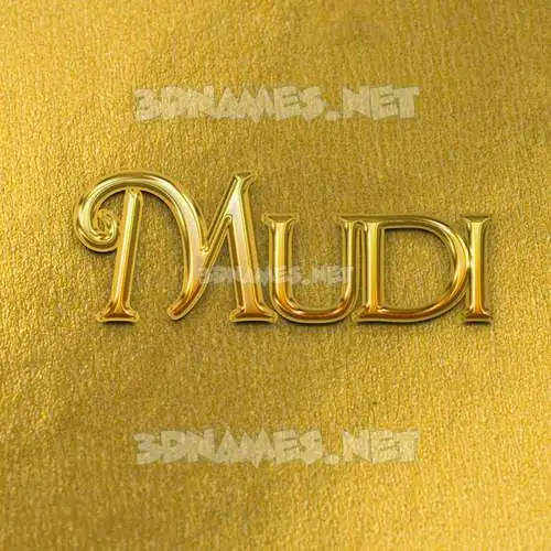 mudi in All Gold style - 3D name wallpaper mudi in All Gold style - 3D name wallpaper