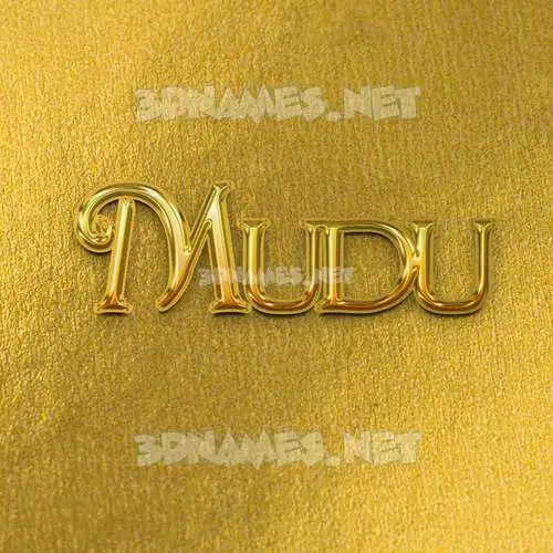 mudu in All Gold style - 3D name wallpaper mudu in All Gold style - 3D name wallpaper