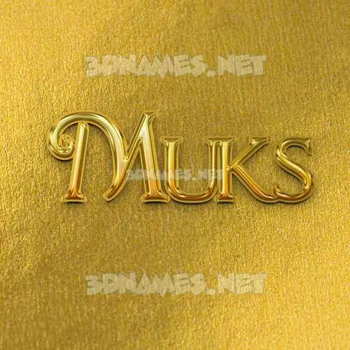muks in All Gold style - 3D name wallpaper muks in All Gold style - 3D name wallpaper
