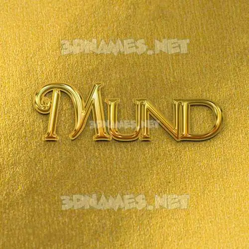 mund in All Gold style - 3D name wallpaper mund in All Gold style - 3D name wallpaper