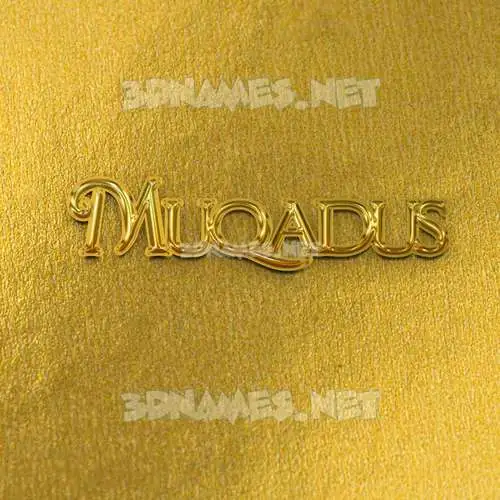 muqadus in All Gold style - 3D name wallpaper muqadus in All Gold style - 3D name wallpaper