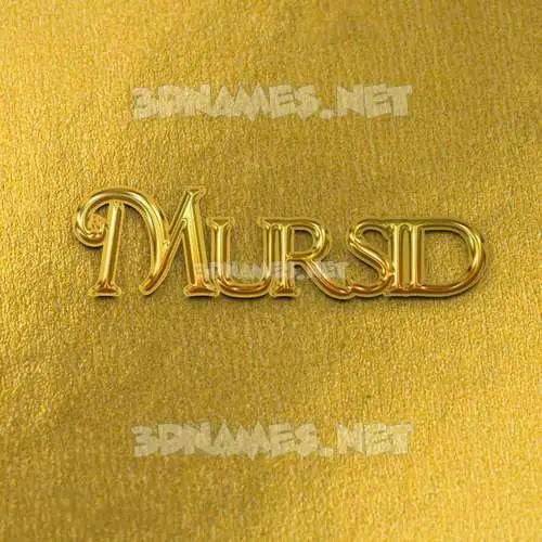 mursid in All Gold style - 3D name wallpaper