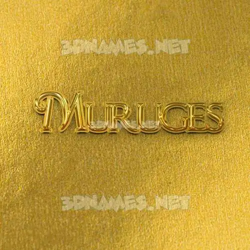 muruges in All Gold style - 3D name wallpaper