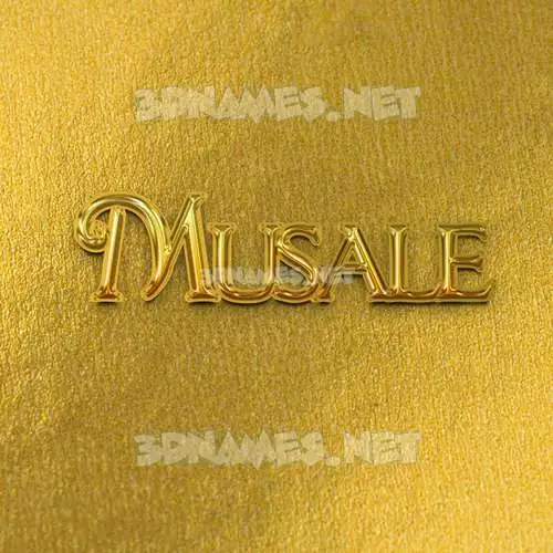 musale in All Gold style - 3D name wallpaper musale in All Gold style - 3D name wallpaper