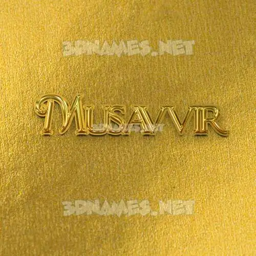 musavvir in All Gold style - 3D name wallpaper musavvir in All Gold style - 3D name wallpaper