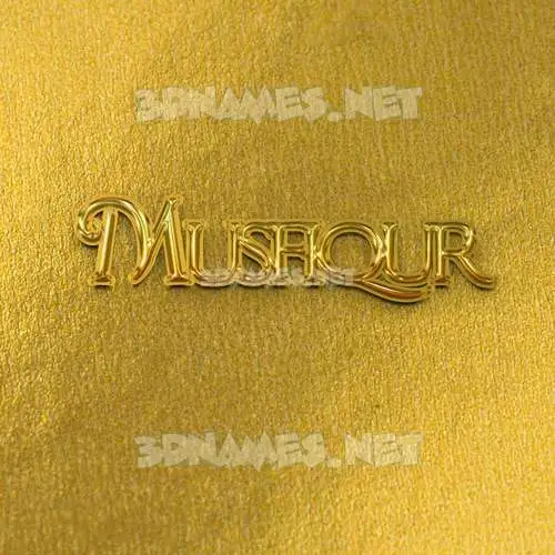 musfiqur in All Gold style - 3D name wallpaper