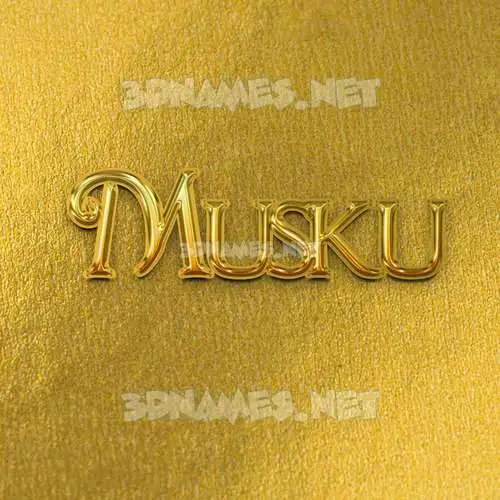 musku in All Gold style - 3D name wallpaper musku in All Gold style - 3D name wallpaper