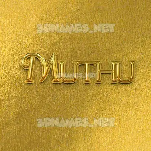 muthu in All Gold style - 3D name wallpaper muthu in All Gold style - 3D name wallpaper