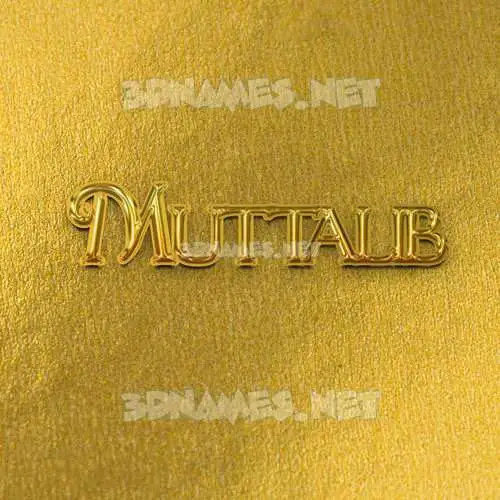 muttalib in All Gold style - 3D name wallpaper muttalib in All Gold style - 3D name wallpaper
