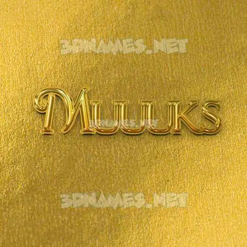 muuuks in All Gold style - 3D name wallpaper muuuks in All Gold style - 3D name wallpaper