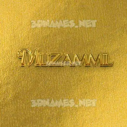 muzammil in All Gold style - 3D name wallpaper muzammil in All Gold style - 3D name wallpaper
