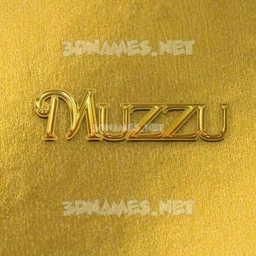 muzzu in All Gold style - 3D name wallpaper muzzu in All Gold style - 3D name wallpaper