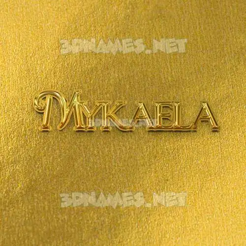 mykaela in All Gold style - 3D name wallpaper mykaela in All Gold style - 3D name wallpaper