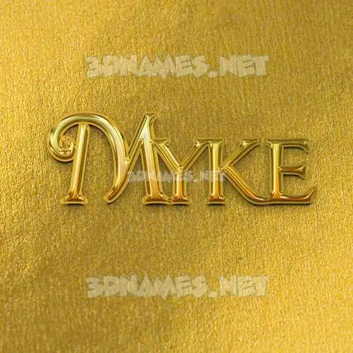 myke in All Gold style - 3D name wallpaper myke in All Gold style - 3D name wallpaper