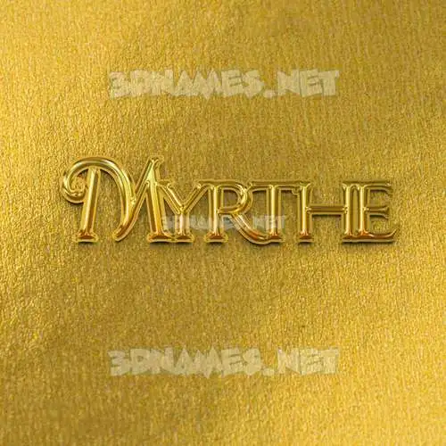 myrthe in All Gold style - 3D name wallpaper