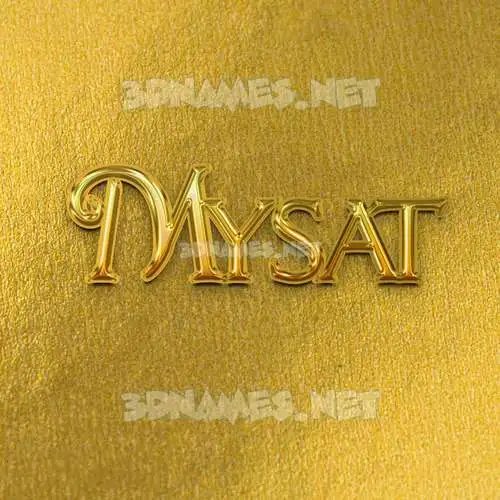 mysat in All Gold style - 3D name wallpaper mysat in All Gold style - 3D name wallpaper
