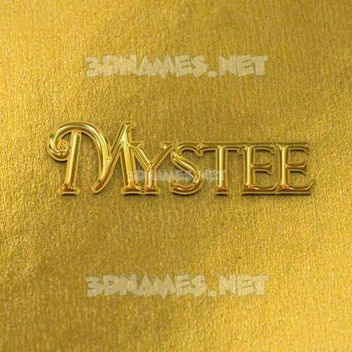 mystee in All Gold style - 3D name wallpaper mystee in All Gold style - 3D name wallpaper
