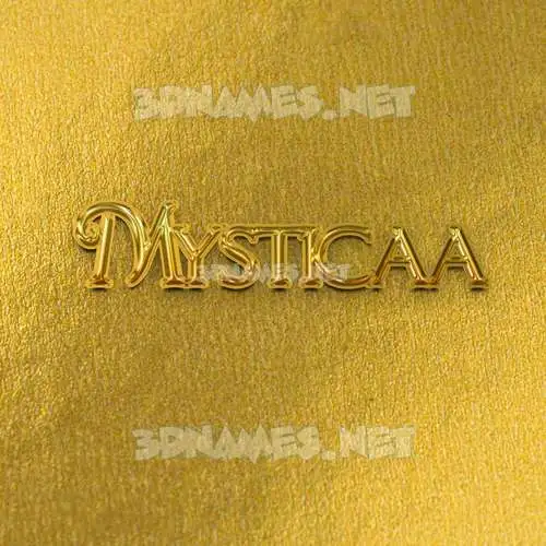 mysticaa in All Gold style - 3D name wallpaper mysticaa in All Gold style - 3D name wallpaper