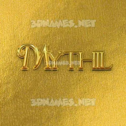 mythil in All Gold style - 3D name wallpaper