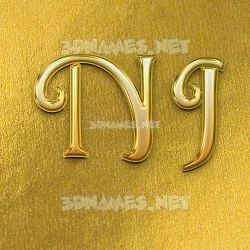 n j in All Gold style - 3D name wallpaper n j in All Gold style - 3D name wallpaper