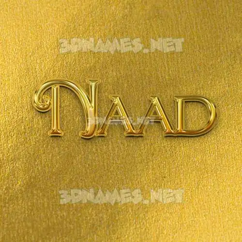naad in All Gold style - 3D name wallpaper naad in All Gold style - 3D name wallpaper