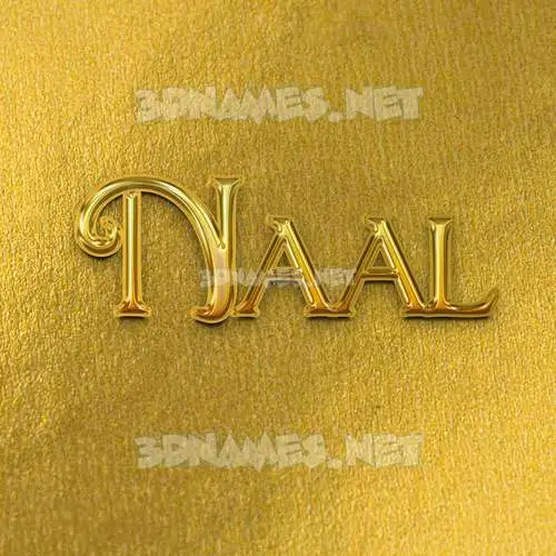 naal in All Gold style - 3D name wallpaper naal in All Gold style - 3D name wallpaper