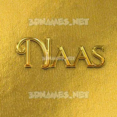 naas in All Gold style - 3D name wallpaper