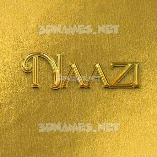 naazi in All Gold style - 3D name wallpaper naazi in All Gold style - 3D name wallpaper