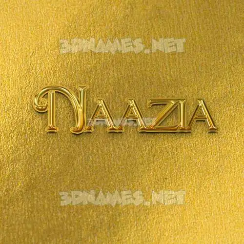 naazia in All Gold style - 3D name wallpaper naazia in All Gold style - 3D name wallpaper