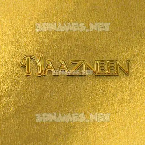 naazneen in All Gold style - 3D name wallpaper naazneen in All Gold style - 3D name wallpaper