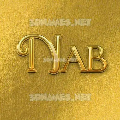 nab in All Gold style - 3D name wallpaper