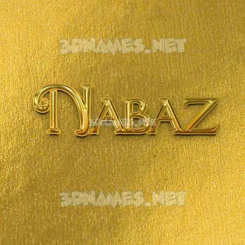 nabaz in All Gold style - 3D name wallpaper nabaz in All Gold style - 3D name wallpaper
