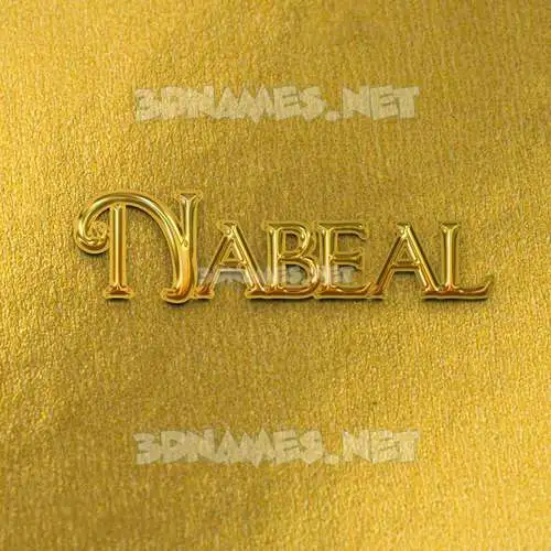 nabeal in All Gold style - 3D name wallpaper nabeal in All Gold style - 3D name wallpaper