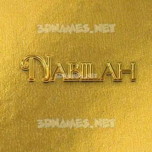 nabiilah in All Gold style - 3D name wallpaper nabiilah in All Gold style - 3D name wallpaper