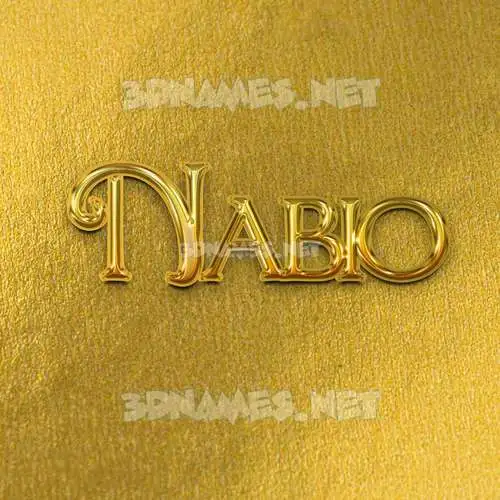 nabio in All Gold style - 3D name wallpaper