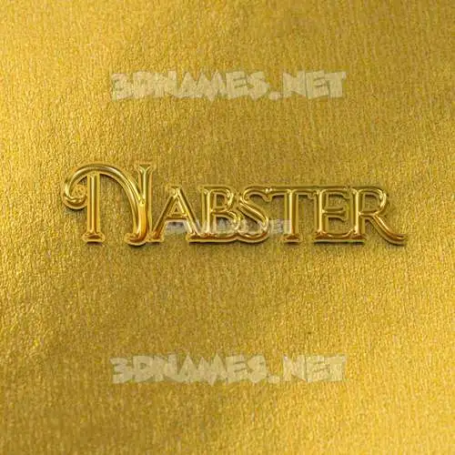 nabster in All Gold style - 3D name wallpaper nabster in All Gold style - 3D name wallpaper