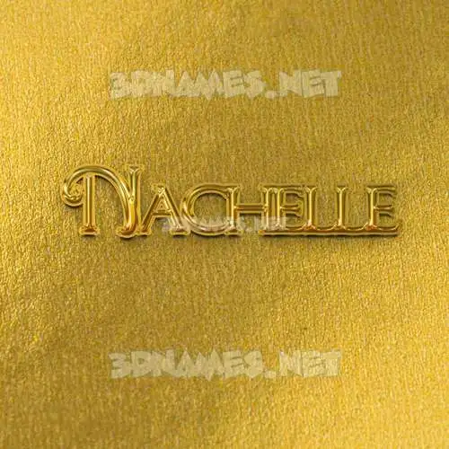 nachelle in All Gold style - 3D name wallpaper nachelle in All Gold style - 3D name wallpaper