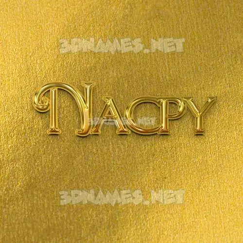 nacpy in All Gold style - 3D name wallpaper
