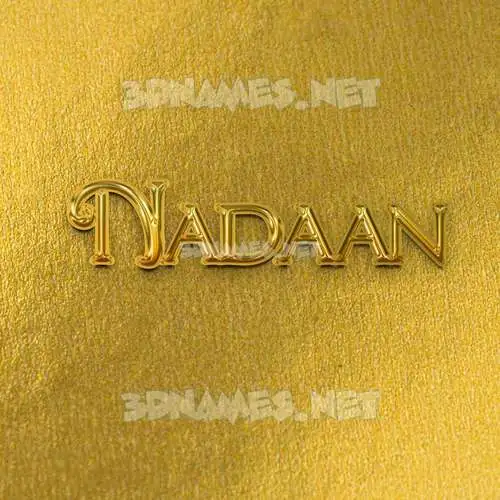 nadaan in All Gold style - 3D name wallpaper
