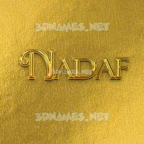 nadaf in All Gold style - 3D name wallpaper nadaf in All Gold style - 3D name wallpaper