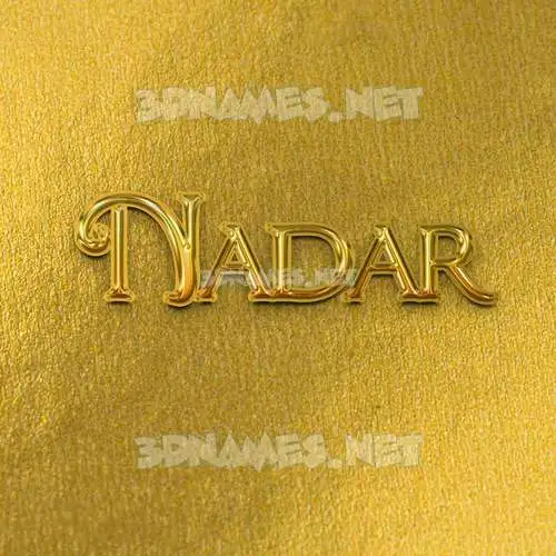 nadar in All Gold style - 3D name wallpaper