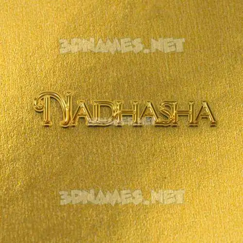 nadhasha in All Gold style - 3D name wallpaper nadhasha in All Gold style - 3D name wallpaper